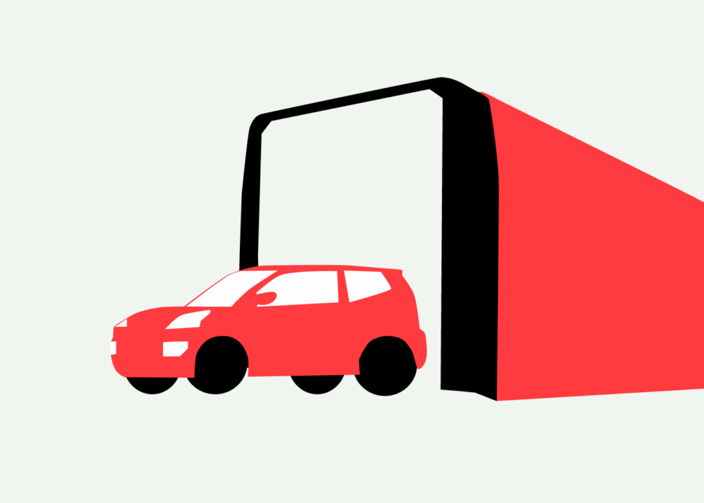 Illustration of a car driving  - driving in Spain