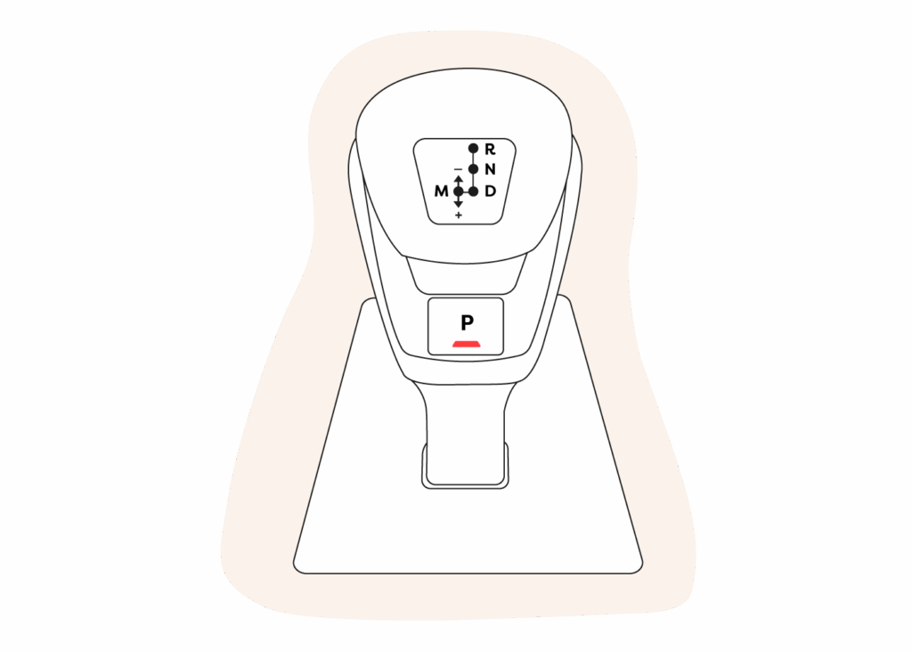Illustration of an automatic gear stick - manual car or automatic