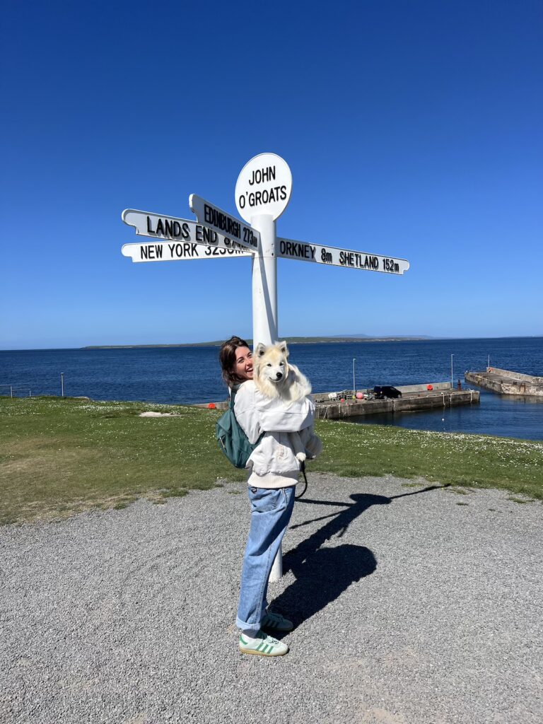 Image of the John o'Groats sign - eight day road trip Scotland NC500