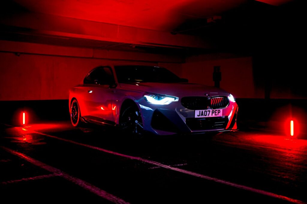 Car parked in an underground garage
