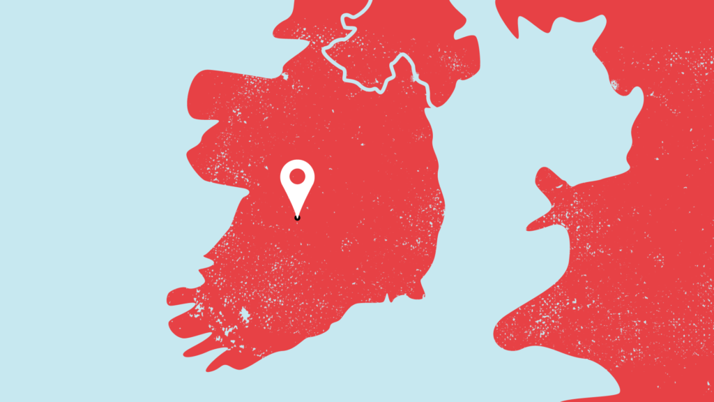 Illustration of holder on map of Republic of Ireland
