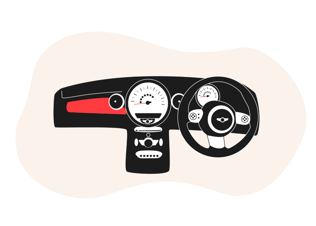 Illustration of a car's cabin